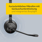 Schnurloses DECT Stereo Headset Engage 65 SE für professionelle Anrufe 13 Std. Akku 150 m Reichweite USB-C Basisstation