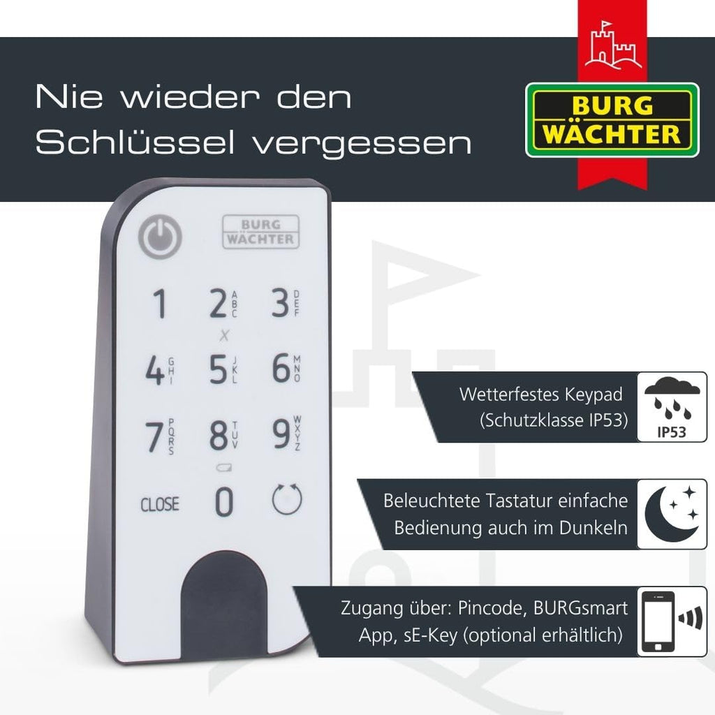 Elektronisches Türschloss Entry Home 2.0 mit Zahlencode App und Funkschlüssel inklusive Zylinder