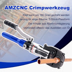 Hydraulische Presszange V- und TH-Kontur für Kupfer Edelstahl und Verbundrohr mit 9 Pressbacken V12-V28 TH16-TH32 80 kN