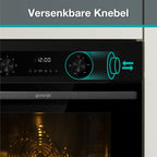 Einbaubackofen BOA6737AO1X 73 Liter Heißluft 250 °C 9 Funktionen Energieeffizienzklasse A EcoClean 2fach verglaste Tür