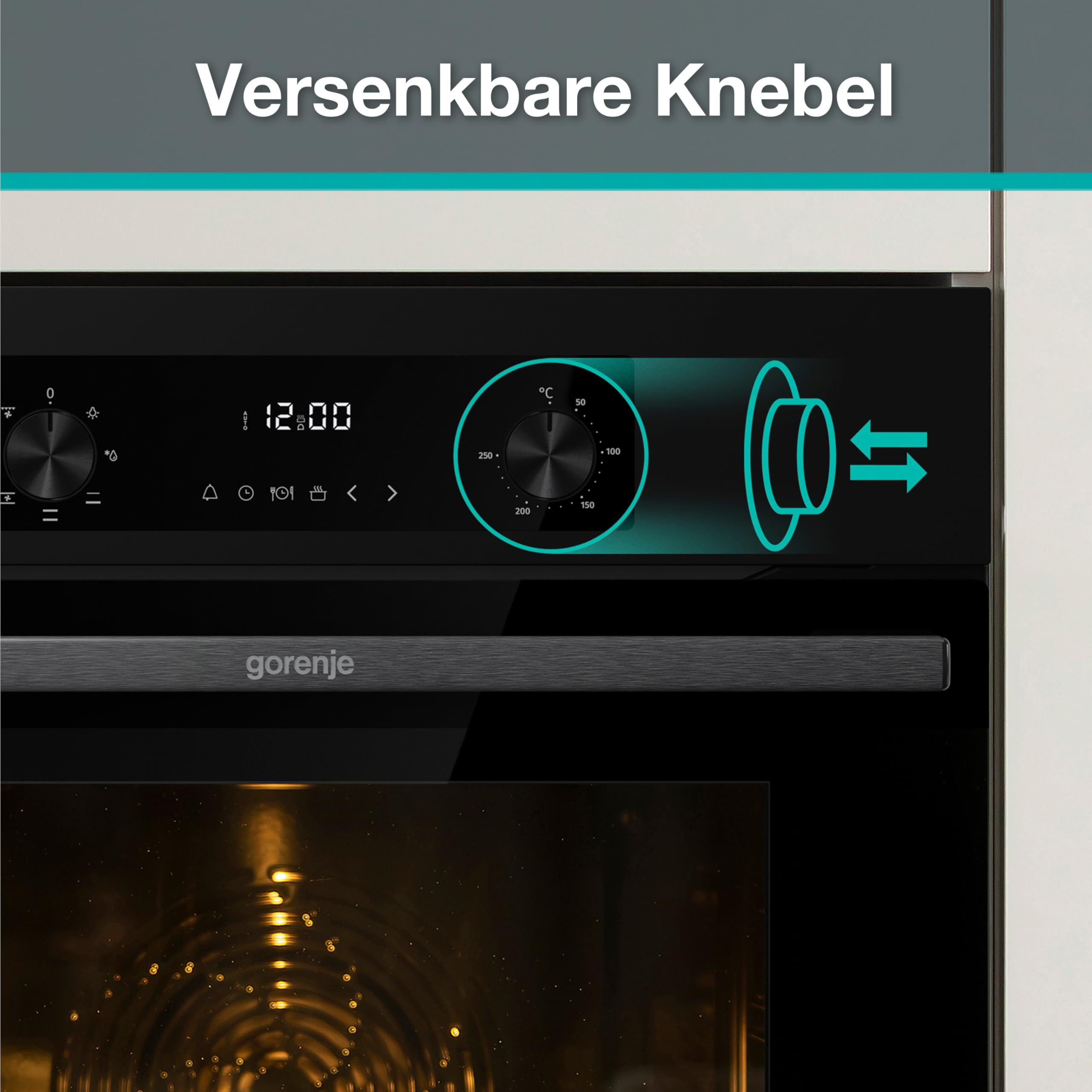 Einbaubackofen BOA6737AO1X 73 Liter Heißluft 250 °C 9 Funktionen Energieeffizienzklasse A EcoClean 2fach verglaste Tür