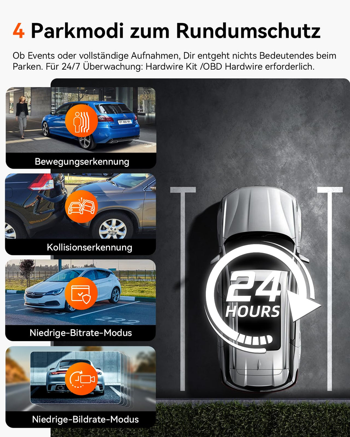 2K Dashcam N2X Dualkamera 2.5K 60FPS vorne und 1080P innen STARVIS 2 HDR 5GHz WLAN GPS Nachtsicht Sprachsteuerung