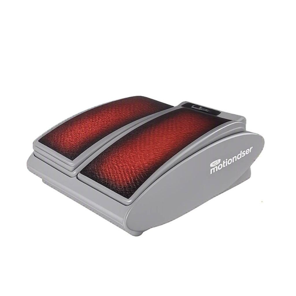 Elektrisches Fußmassagegerät MotionCiser mit Gehsimulation 10 Vibrationsstufen Infrarot-Wärme und Trainingsbändern