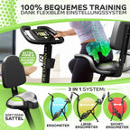 3in1 Heimtrainer Fahrrad klappbar mit Magnetwiderstand 10 Stufen tiefem Einstieg SoftFoam Sitz und 140 kg Belastbarkeit