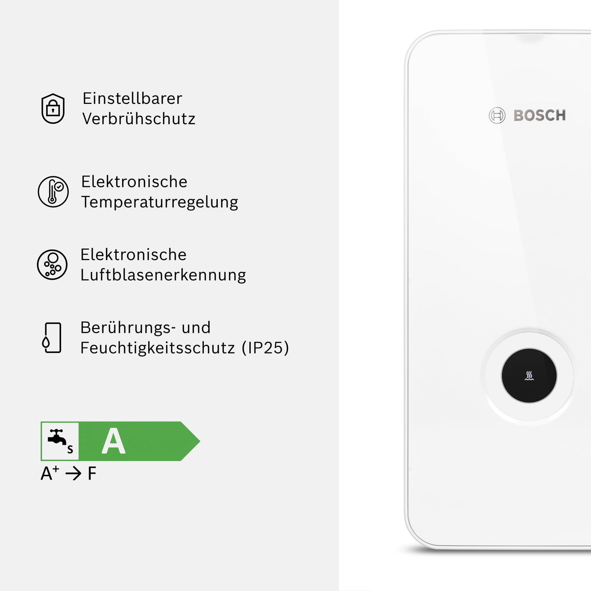 Durchlauferhitzer Tronic Line 15 18 21 kW LED-Display druckfest internetfähig solarfähig Energieklasse A
