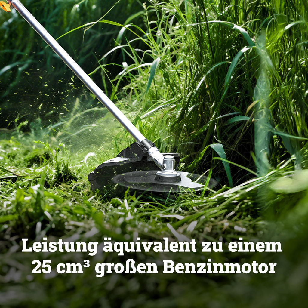 Akku-Sense WG084E.9 40V 38 cm Schnittbreite 25,5 cm Messerdurchmesser Zweihandgriff Doppelfaden-System ohne Akku
