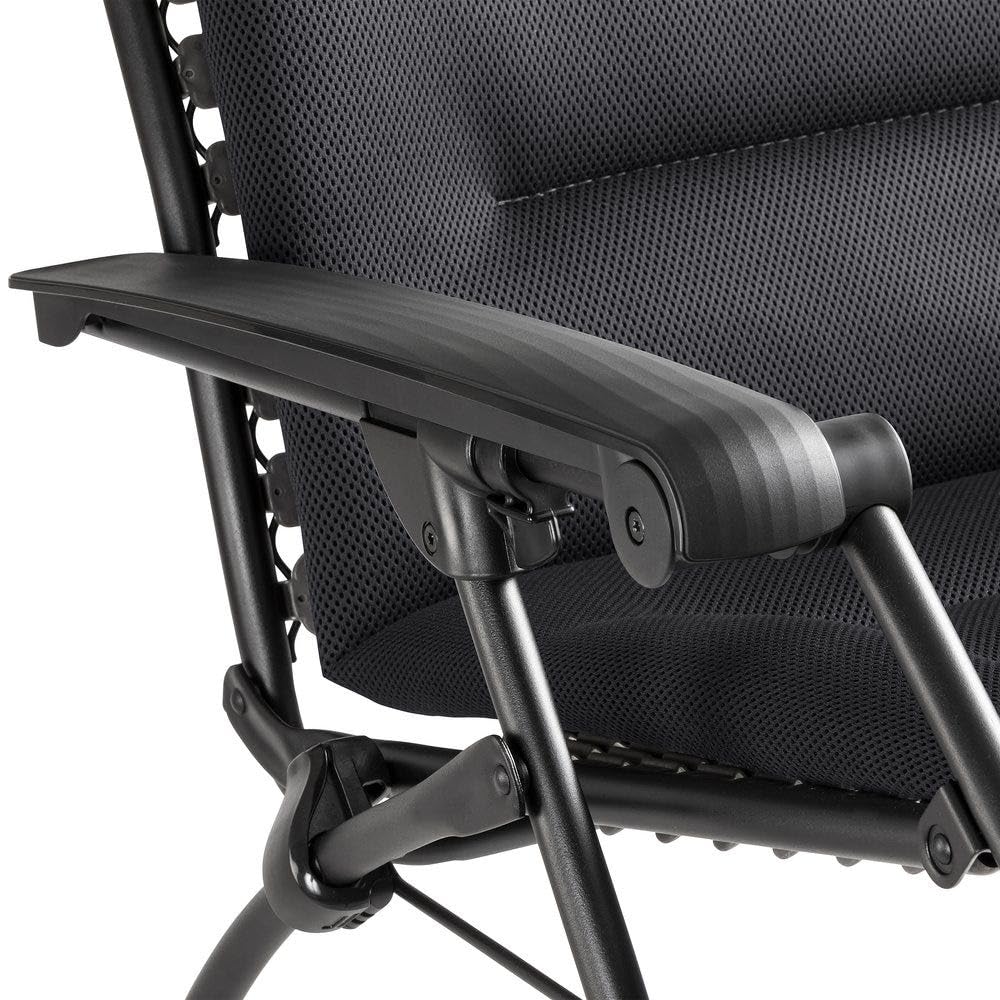 Lafuma MOBILIER Relaxliege RSX Clip AirComfort Zero Gravity Klappbar Schwarz 163 x 67 x 115 cm