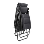 Lafuma MOBILIER Relaxliege RSX Clip AirComfort Zero Gravity Klappbar Schwarz 163 x 67 x 115 cm