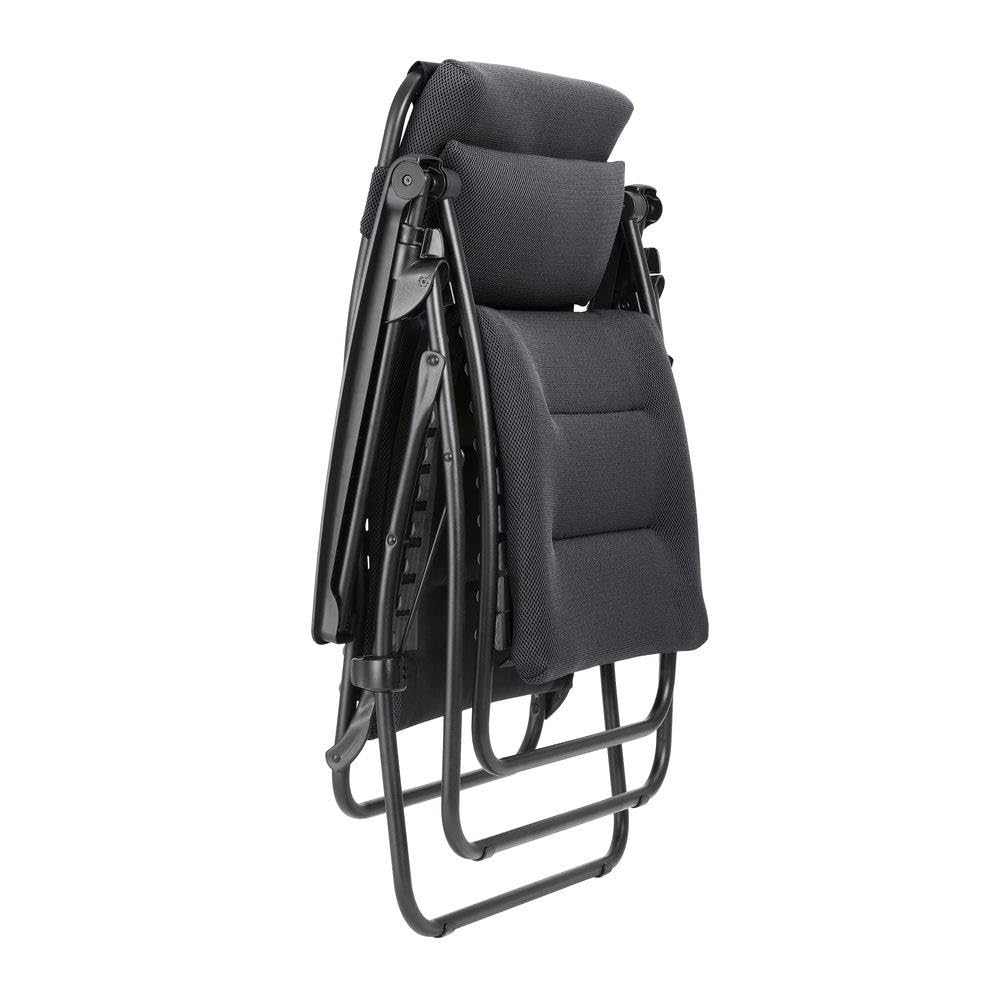 Lafuma MOBILIER Relaxliege RSX Clip AirComfort Zero Gravity Klappbar Schwarz 163 x 67 x 115 cm