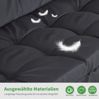3-Sitzer Hollywoodschaukel mit Liegefunktion Sonnendach 300 kg 201 x 125 x 173 cm