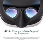 Virtual-Reality-Headset Quest 3 512 GB Mixed Reality 4K Display Snapdragon XR2 Gen 2 2064 × 2208 Pixel pro Auge Gorilla Tag Bundle