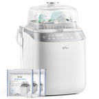 Bottle Washer Pro Automatischer Flaschenreiniger Sterilisator und Trockner für Babyflaschen 5 Modi 72 Stunden Aufbewahrung 90 Reinigungstabletten