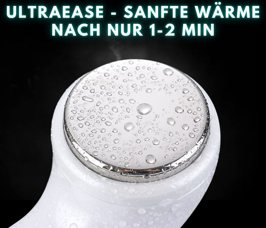 Ultraschallgerät für Körper und Gesicht mit Wärme 3 Stufen 10 Min Timer kabellos vibrationsfrei mit Audio Entspannungsübungen