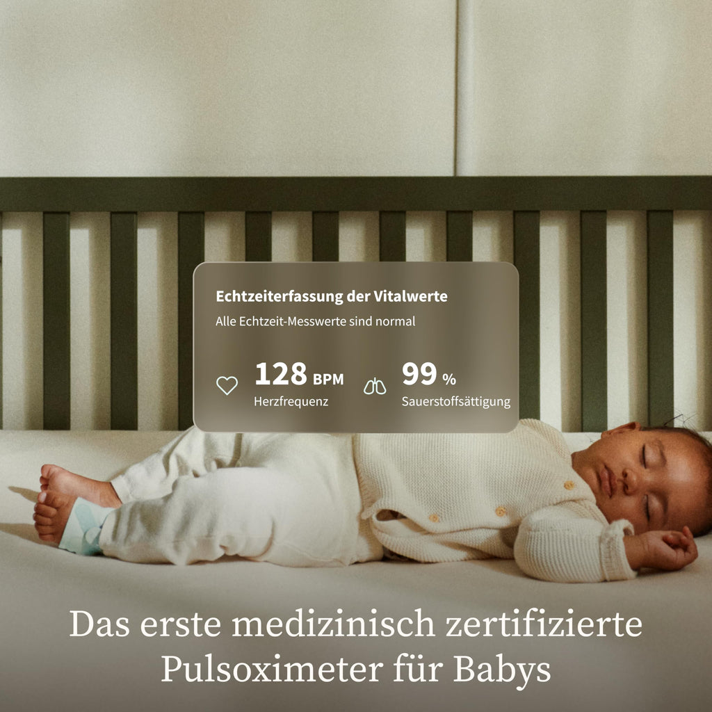 Dream Sock Babyphone mit App Schlaftracking Echtzeit-Benachrichtigungen Bluetooth WLAN 16 Stunden Akkulaufzeit