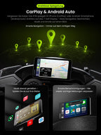7 Zoll Motorrad Smart Display R7M mit Wireless CarPlay Android Auto GPS 1200 Nit IP69K
