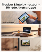 Smart Display Smart Home Hub T87A0 8 Zoll 1280 x 800 mit WLAN 4 Live-Streams Echtzeit-Benachrichtigungen