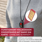 Carino 4G GPS Notrufarmband für Senioren mit Ortung Telefonfunktion SOS-Taste Nano SIM 7 Tage Akkulaufzeit IPX6 wasserdicht ohne Abo