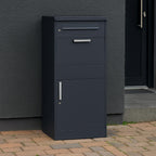 Paketbriefkasten mit Paketfach Neptun 186 l 112 x 50 x 37 cm verzinkter Stahl Rücklaufsperre Bodenmontage Anthrazit