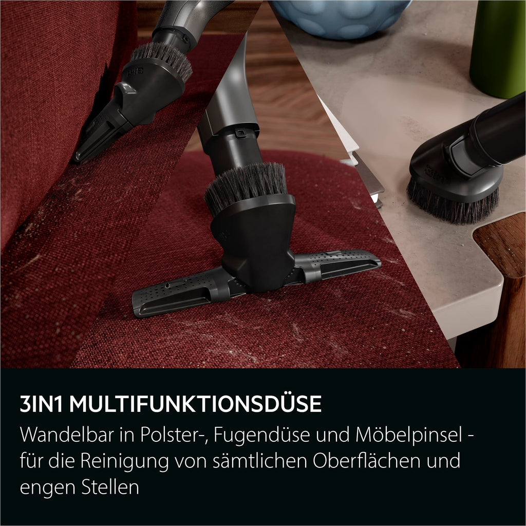 Bodenstaubsauger mit Beutel VX9-5-EBR 5 L HEPA Filter 69 dB 12 m Aktionsradius Mini-Turbodüse