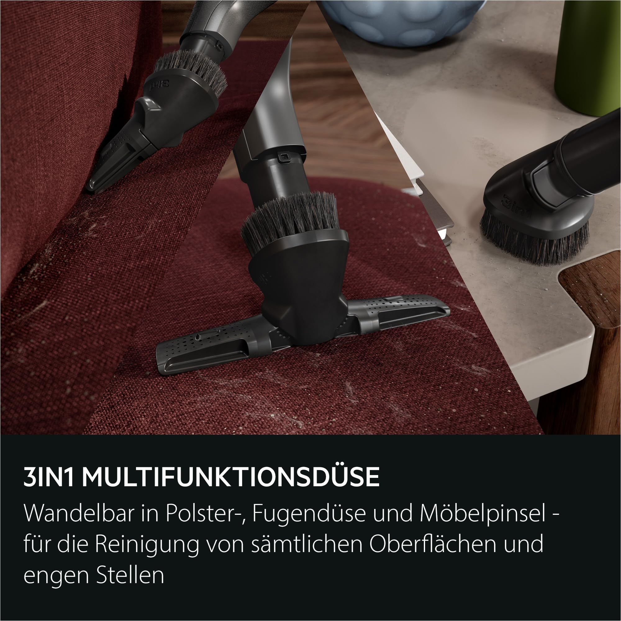 Bodenstaubsauger mit Beutel VX9-5-EBR 5 L HEPA Filter 69 dB 12 m Aktionsradius Mini-Turbodüse