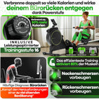 Rudergerät für Zuhause klappbar mit Wirbelstrombremse 2.0 16 Widerstandsstufen Memory-Foam-Sitzkissen und 150 kg Belastbarkeit