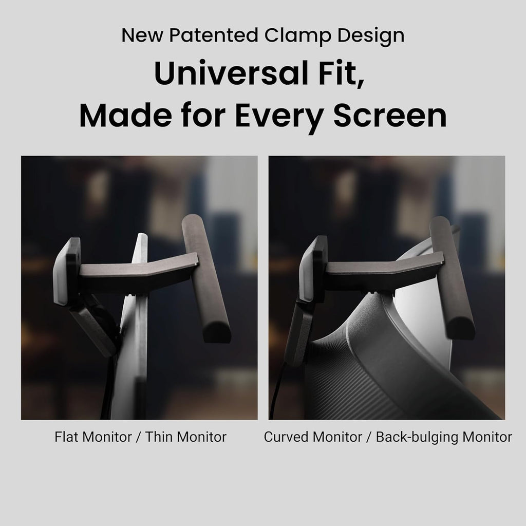 Monitorlampe ScreenBar Halo 2 mit Rücklicht, USB, 5 W, 2700–6500 K, dimmbar, Bewegungssensor, kabelloser Controller, für Monitore 0,43–6 cm