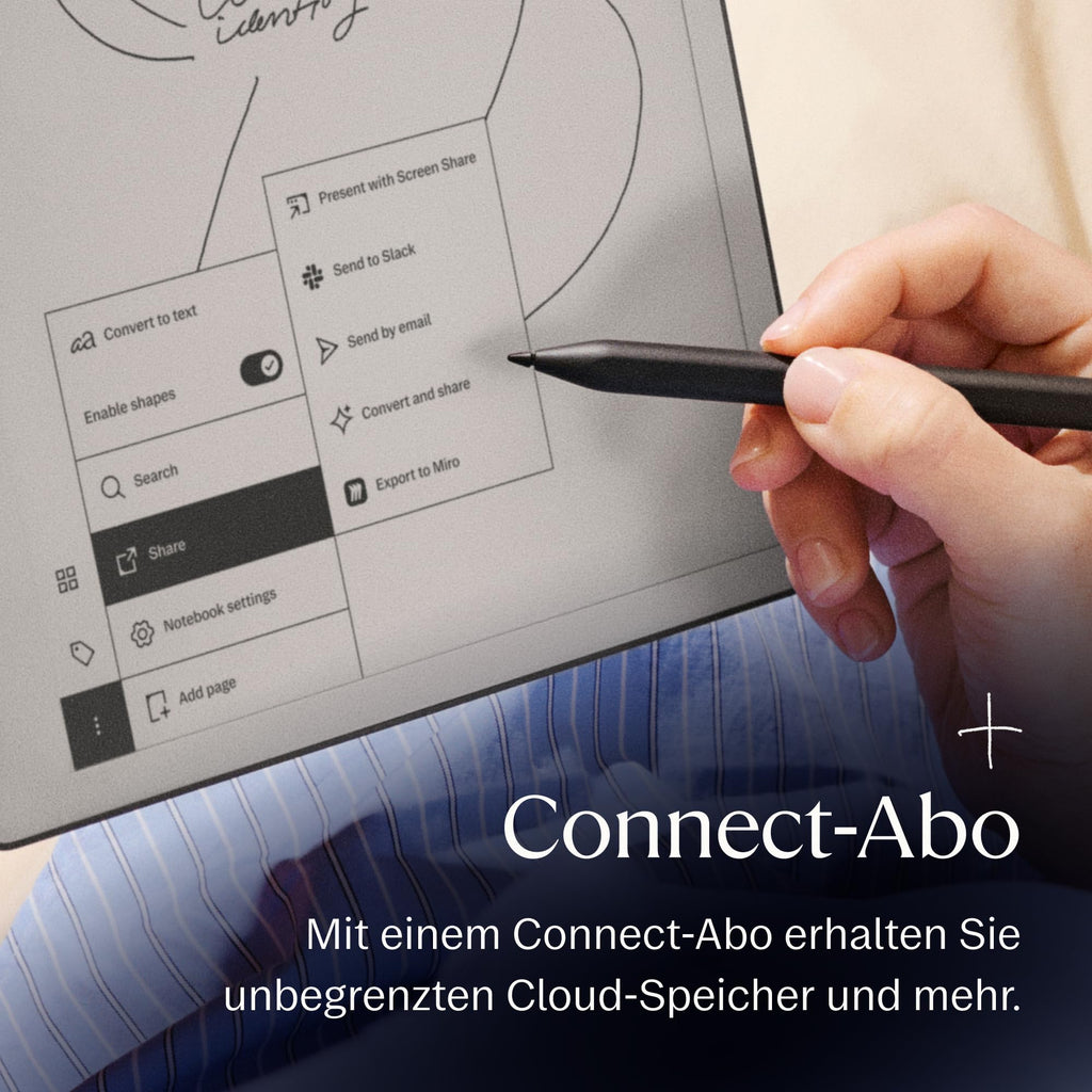 Paper Pure 10,3 Zoll E-Ink Tablet Schwarz-Weiß-Display WLAN mit Marker für Notizen Zeichnen und Dokumente