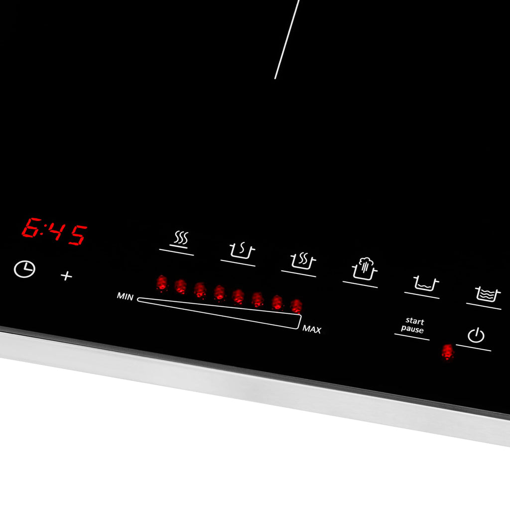 Induktionskochfeld Kult X Doppel 0415320011 2 Platten 2 Kochzonen 3500 W 8 Stufen Topferkennung Touch-Display Timer