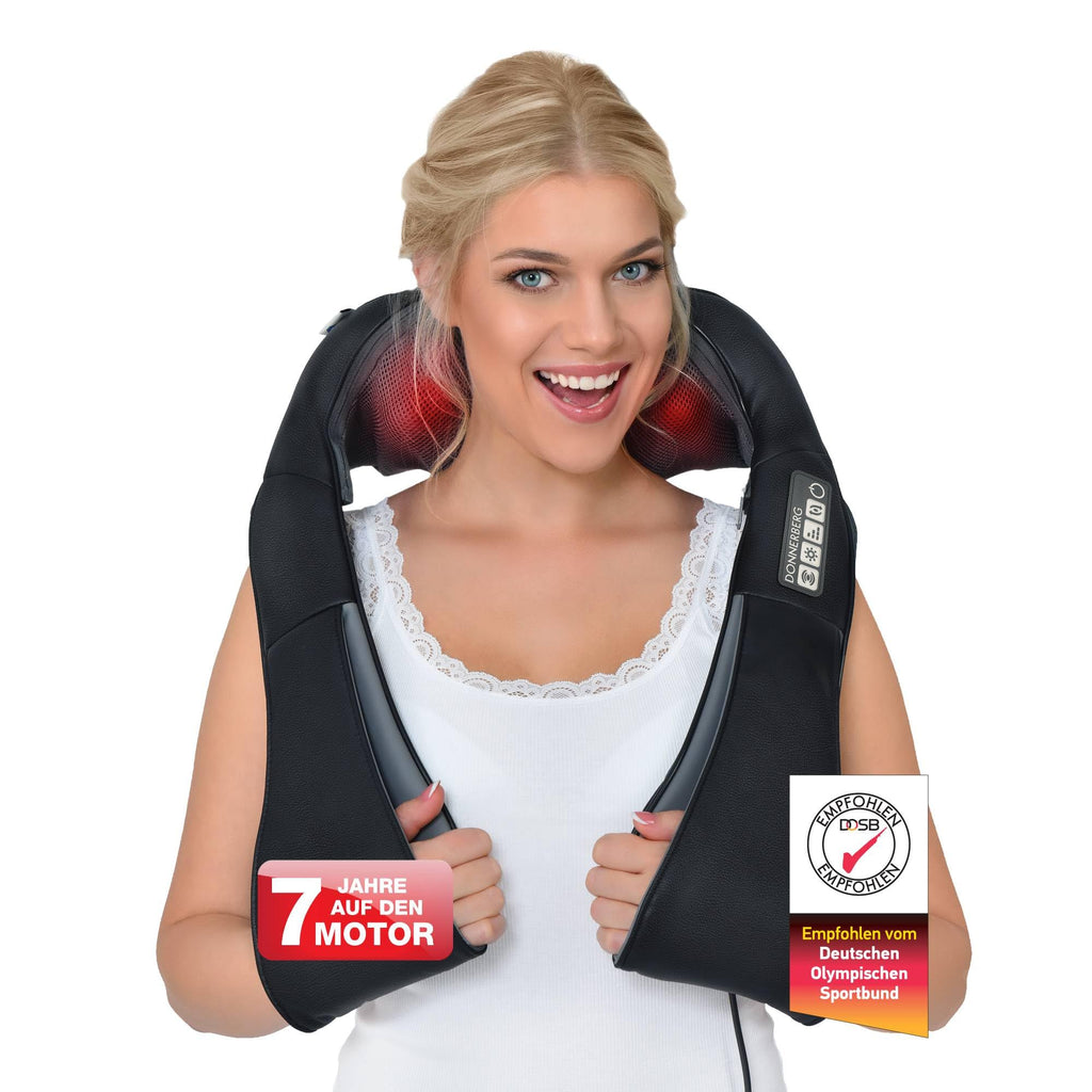 Nackenmassagegerät NM089 mit Shiatsu Massage Wärme Vibration Infrarot für Nacken Schultern Rücken und Beine