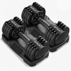 Verstellbare Kurzhanteln 5-in-1 2–12 kg 5 Gewichtsstufen mit Ablageschale Anti-Rutsch-Griff 2er Set