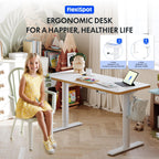 Kinderschreibtisch elektrisch höhenverstellbar SK1 110 × 52 cm 56–88 cm mit LED-Anzeige 3 Speicherplätzen Becherhalter und 2 Haken