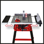 Tischkreissäge TC-TS 2225 U 2200 W 80 mm Schnitthöhe 254 mm Sägeblatt mit Tischverbreiterung Winkelanschlag und Parallelanschlag