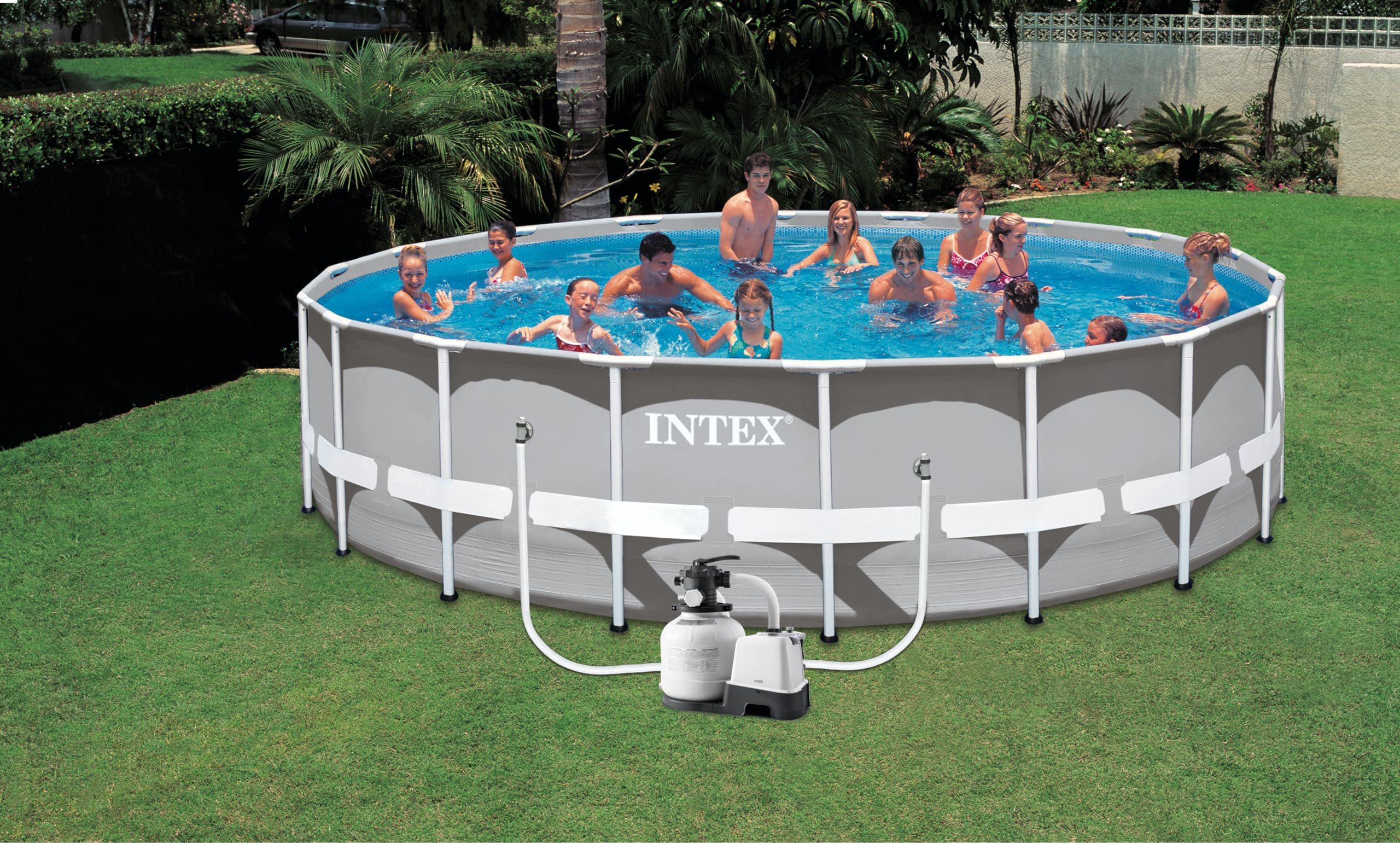 Sandfilteranlage QX2100 mit Salzwassersystem Zeitschaltuhr 7900 l/h für Pools bis 32200 l 230 V Modell 26676