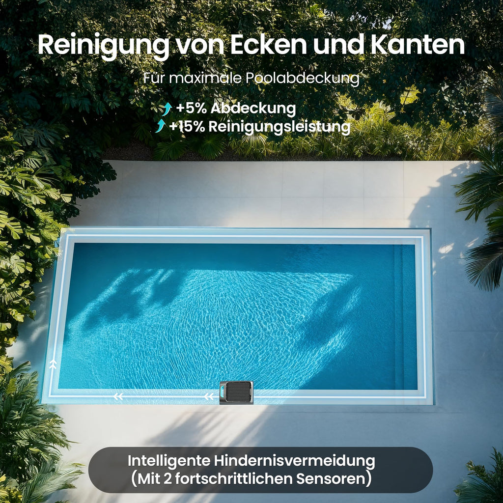 Pool-Oberflächenskimmer-Roboter EcoSurfer S2 Solar- und DC-Ladung 150 µm Filter App-Steuerung mit Hinderniserkennung