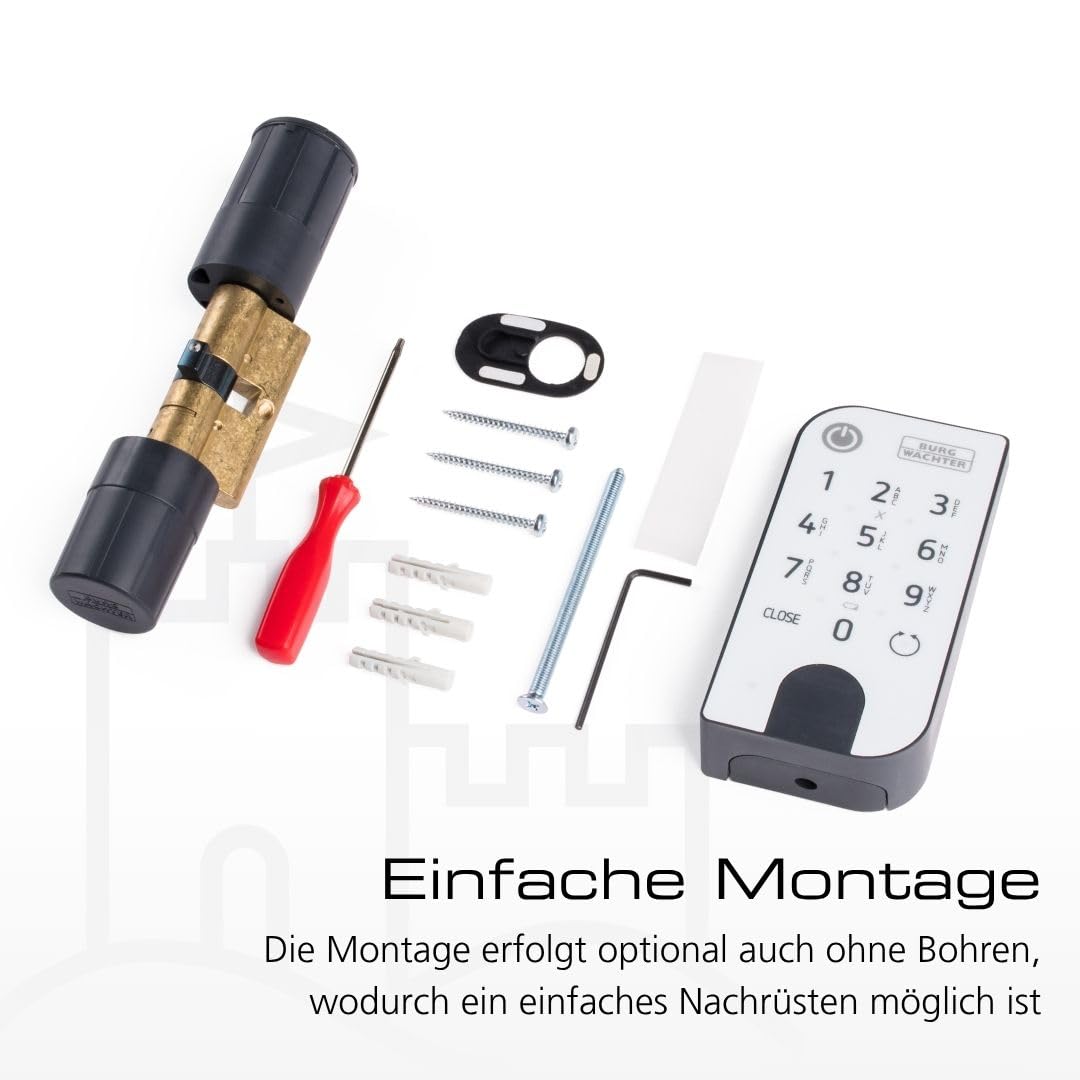 Elektronisches Türschloss Entry Home 2.0 mit Zahlencode App und Funkschlüssel inklusive Zylinder