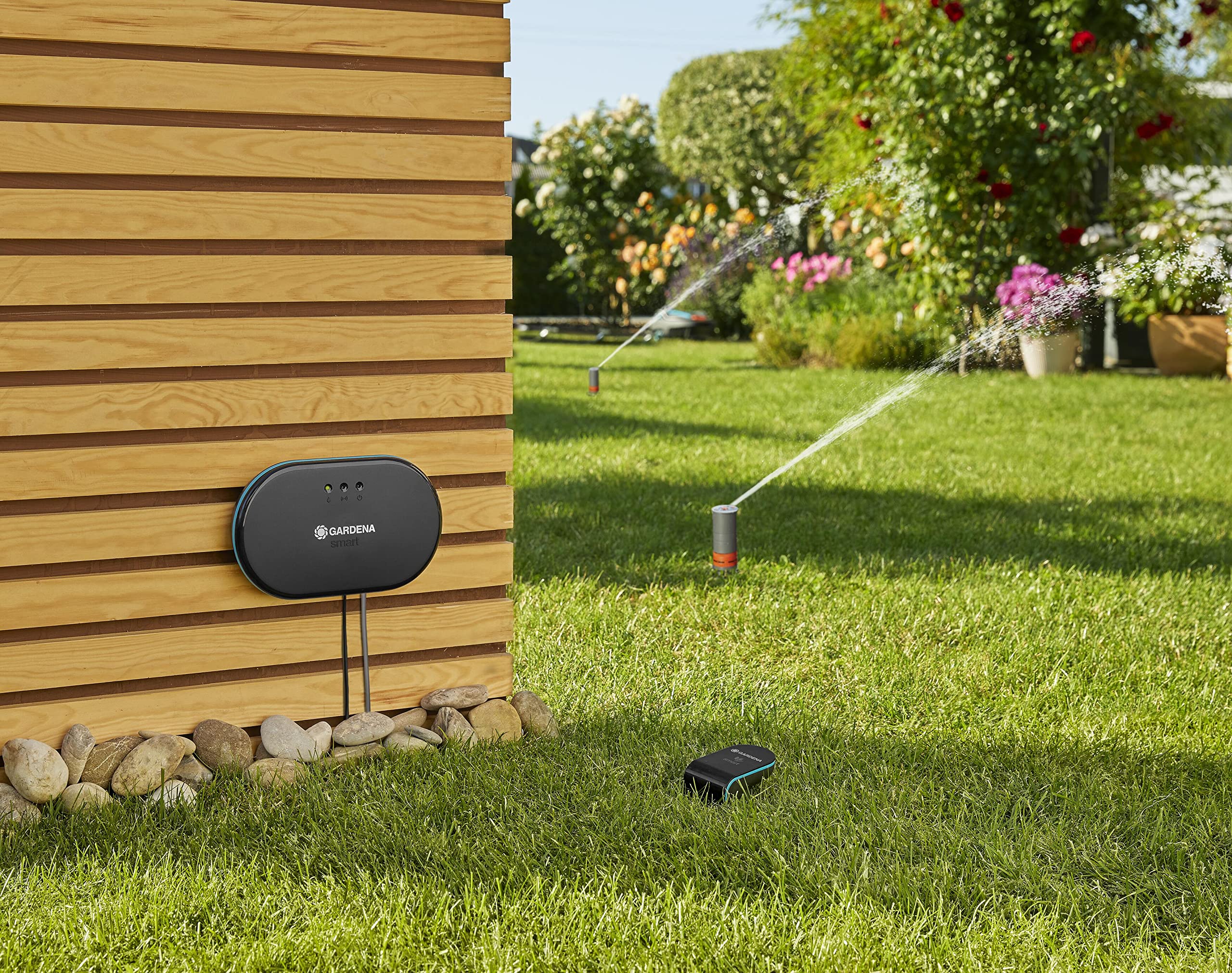 Smart Irrigation Control Sensor Set Mehrkanalsteuerung mit Sensor Gateway Wi-Fi LAN App 24 V für 6 Gartenbereiche