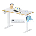 Kinderschreibtisch elektrisch höhenverstellbar SK1 110 × 52 cm 56–88 cm mit LED-Anzeige 3 Speicherplätzen Becherhalter und 2 Haken