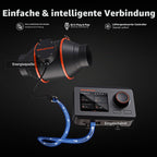Rohrventilator Abluftset 100 mm mit Aktivkohlefilter GGS Controller 205 CFM 27 W Temperatur Feuchtigkeitssensor 26,8 dB 4 m Schlauch