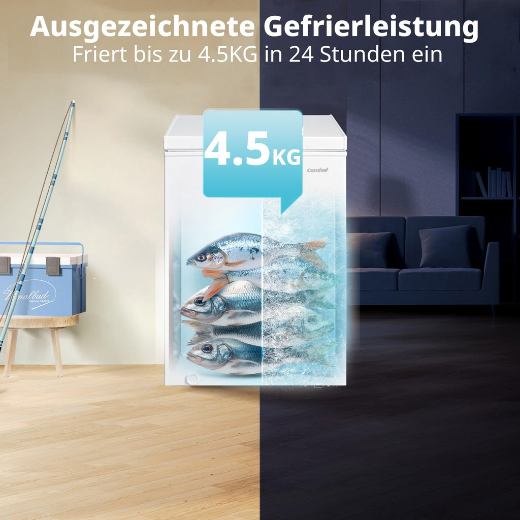 Freezer 99 L RCC102WH2EU(E) 38 dB Inverter Kompressor 4-Sterne Schnellgefrierung Kühl- und Gefrierfunktion freistehend
