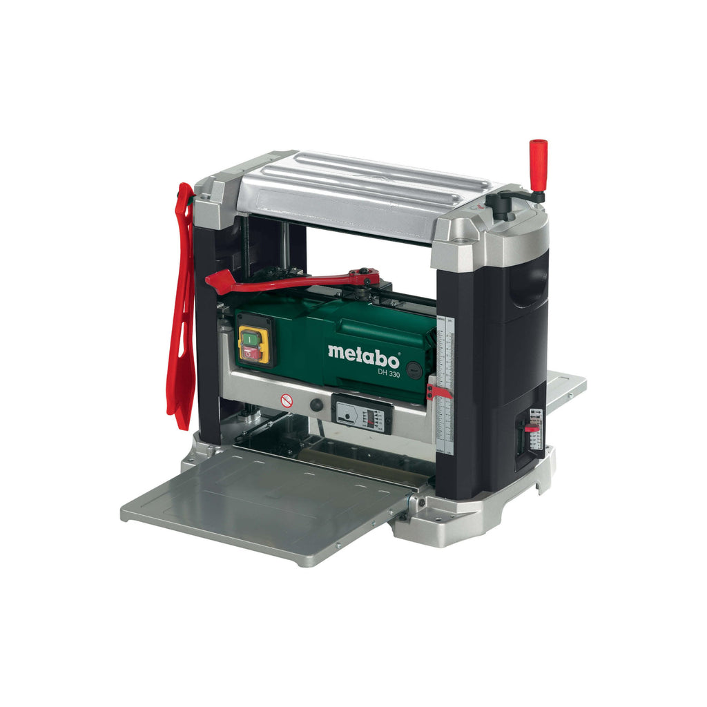 Dickenhobelmaschine DH 330 1800 W 330 mm Hobelbreite 152 mm Durchlasshöhe mit 2 HSS-Wendemessern und Absaugstutzen