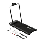 Laufband elektrisch klappbar P106FA 1–12 km/h mit 9 % Steigung LED-Display Tablet-Halterung für Gehen und Laufen