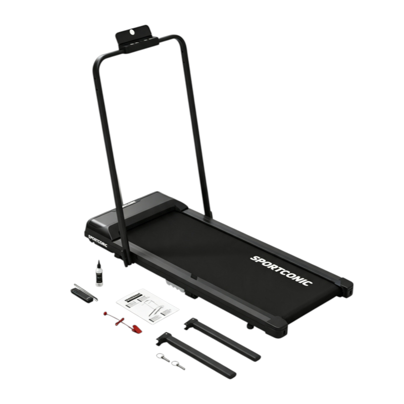 Laufband elektrisch klappbar P106FA 1–12 km/h mit 9 % Steigung LED-Display Tablet-Halterung für Gehen und Laufen