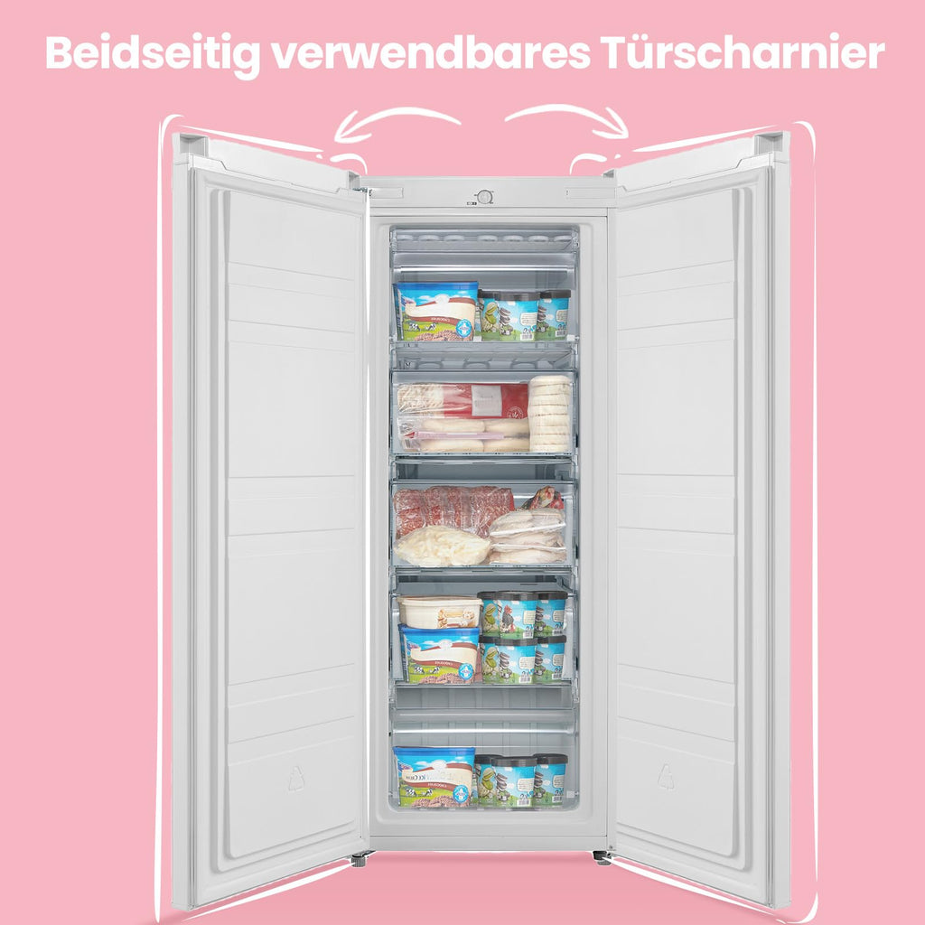 Gefrierschrank RCU160WH2(E) 160 Liter 4-Sterne-Gefrieren bis -24 °C 4 Fächer wechselbarer Türanschlag