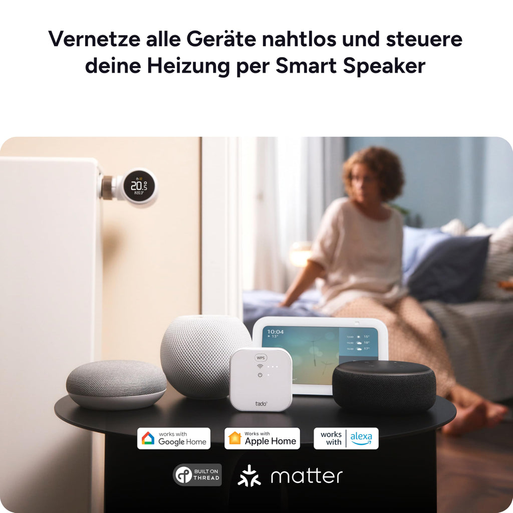 Smartes Heizkörperthermostat X Trio Pack mit App-Steuerung Thread Matter und Touchscreen 3er Set