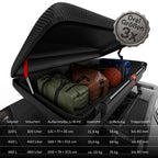 Dachbox VDP-BA320 320 Liter Carbonlook mit Zentralverriegelung 132 x 77,8 x 34,5 cm