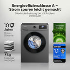 Waschmaschine WA 7175.1 7 kg Invertermotor 1400 U/min 15 Programme Energieeffizienzklasse A LED-Display