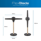 Flügelloser Standventilator FlexBlade 48 W mit 5 Stufen 36 dB 180° Luftauslässen 90° Oszillation 10-Stunden-Timer und Fernbedienung