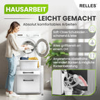 Waschmaschinen Untergestell A007 mit Schublade und Ablage 500 kg Tragkraft 62 x 62 x 57,5 cm höhenverstellbare Füße