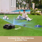 LiDAX Ultra 1600 Mähroboter ohne Begrenzungskabel 3D LiDAR KI Vision 1600 m² 4G 5 cm Kantenschnitt
