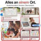 Digitaler Familienkalender 15,6 Zoll Wandkalender FHD Touchscreen App für iOS und Android 40 x 25 cm Kalender To-dos Routinen